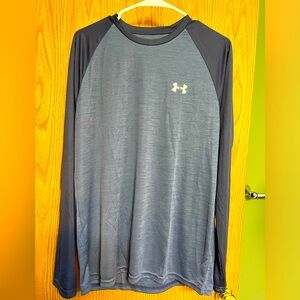 Blue / Grey Under Armor Long sleeved shirt.